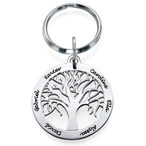 Personalized Family Tree Keychain